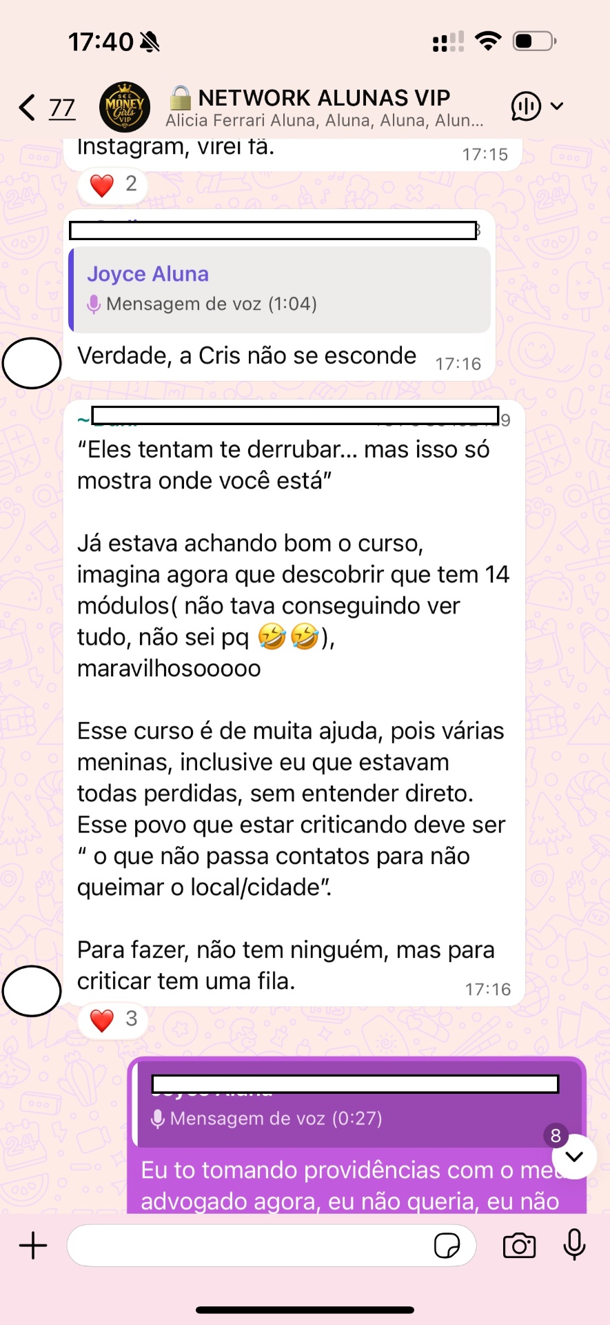 Depoimento de aluna 7