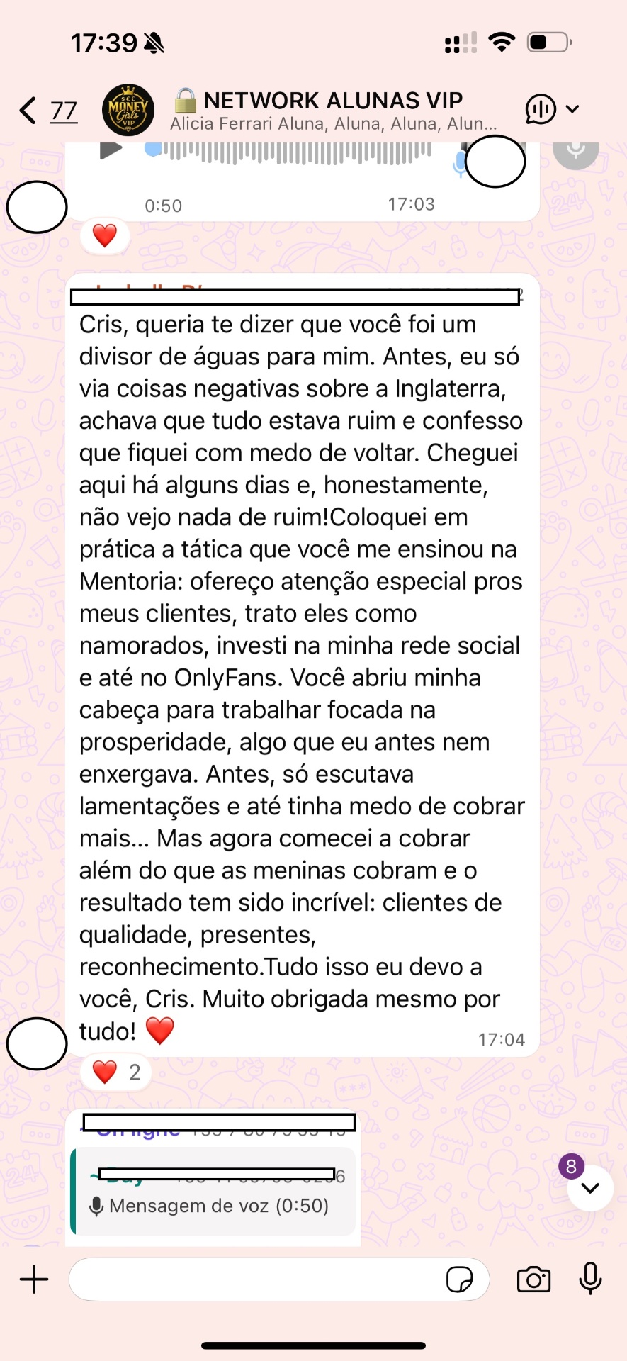 Depoimento de aluna 6